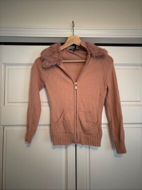 bebe Dusty Rose Zip Pullover